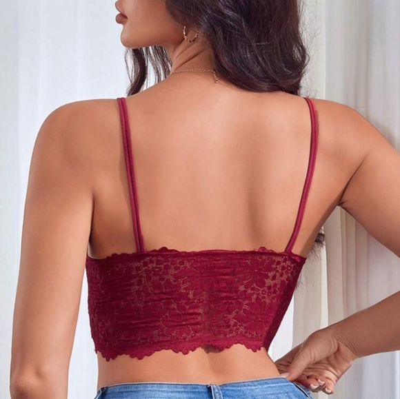 Bundle👝$8~NWT Floral Lace Longline Bra - Picture 2 of 4